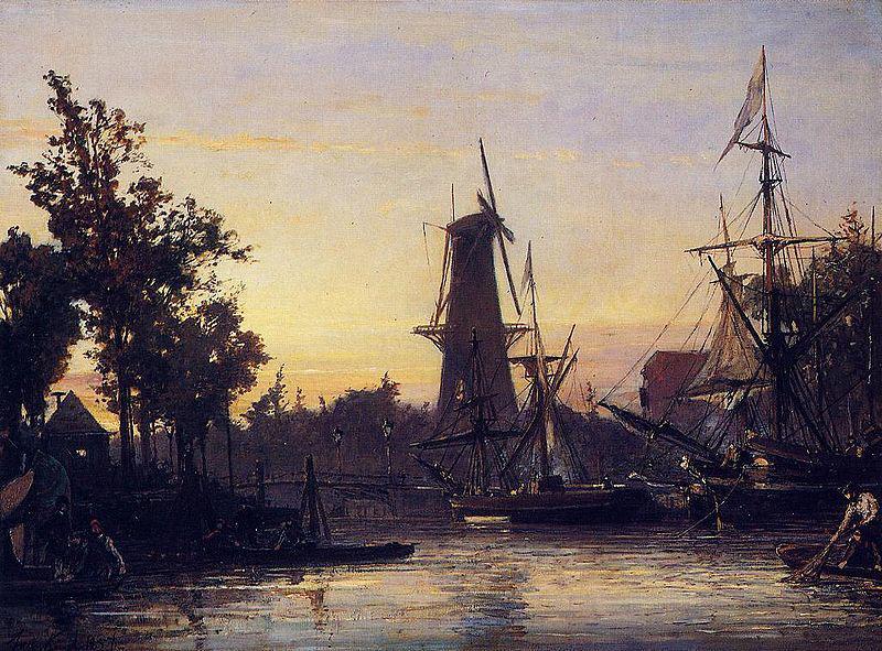 Johan Barthold Jongkind Binneshaven oil painting image